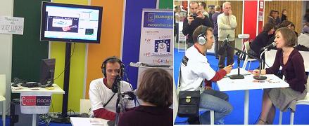 Aude Parchas, invitée dans l'émission Tous Euro en direct du salon de l'éducation